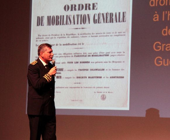 Journée de l’association des maires de la Drôme à Bourg-lès-Valence autour de la Grande Guerre, conférence des membres du CDH14-18