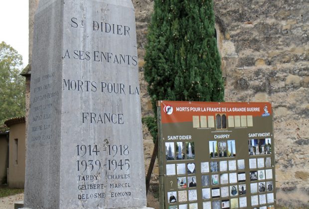 Commémoration du centenaire de l’Armistice de 1918 à Charpey, Saint-Vincent la Commanderie, Saint-Didier de Charpey