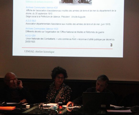 Présentation du travail de l’université populaire de l’agglomération valentinoise dans le cadre du CDH14-18