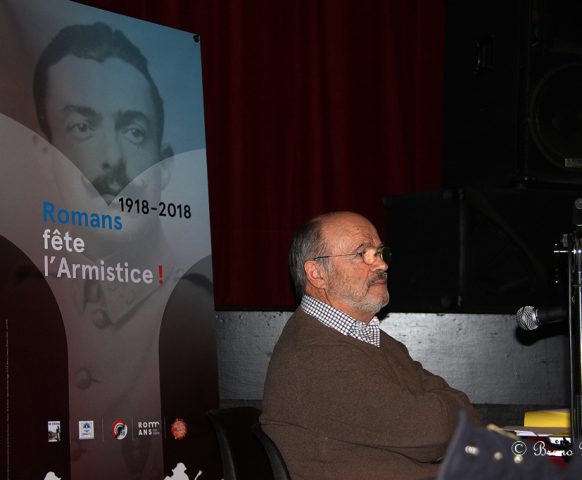 Conférences du CDH14-18 à Romans sur Isère, intervenants Guy Bichon, Alain Chaffel, Alain Coustaury