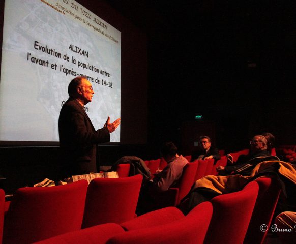 Conférences du CDH14-18 à Romans sur Isère, intervenants Guy Bichon, Alain Chaffel, Alain Coustaury